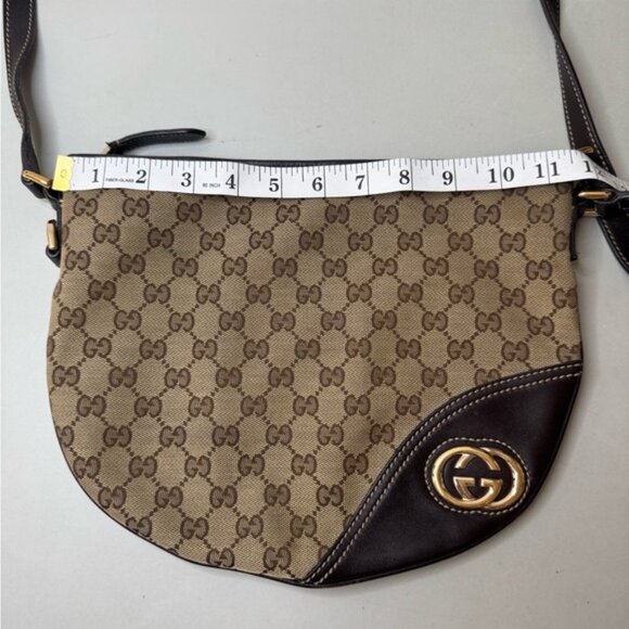 Authentic Vintage Gucci GG Monogram Canvas Crossbody Bag – Excellent Condition - Picture 15 of 16